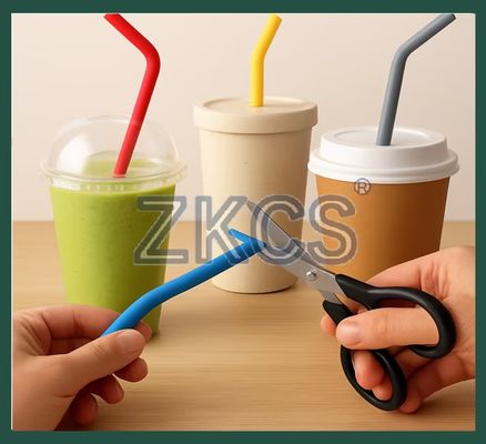 Paille en silicone réutilisable – Solution de boisson flexible, coupable et écologique