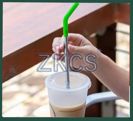 Paille en silicone réutilisable – Souple, flexible, de qualité alimentaire, coupable et portable